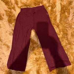 Zara wide legs cropped shiny pants Sz  M